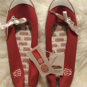 NWT Indiana University “Skimmer” Canvas Slip On Size 9